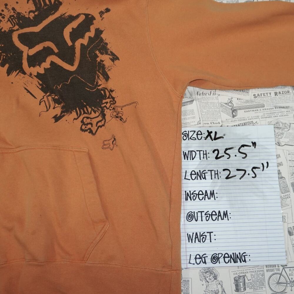 XL - Vintage Y2K Fox Racing Hoodies grunge description - Picture 4 of 4